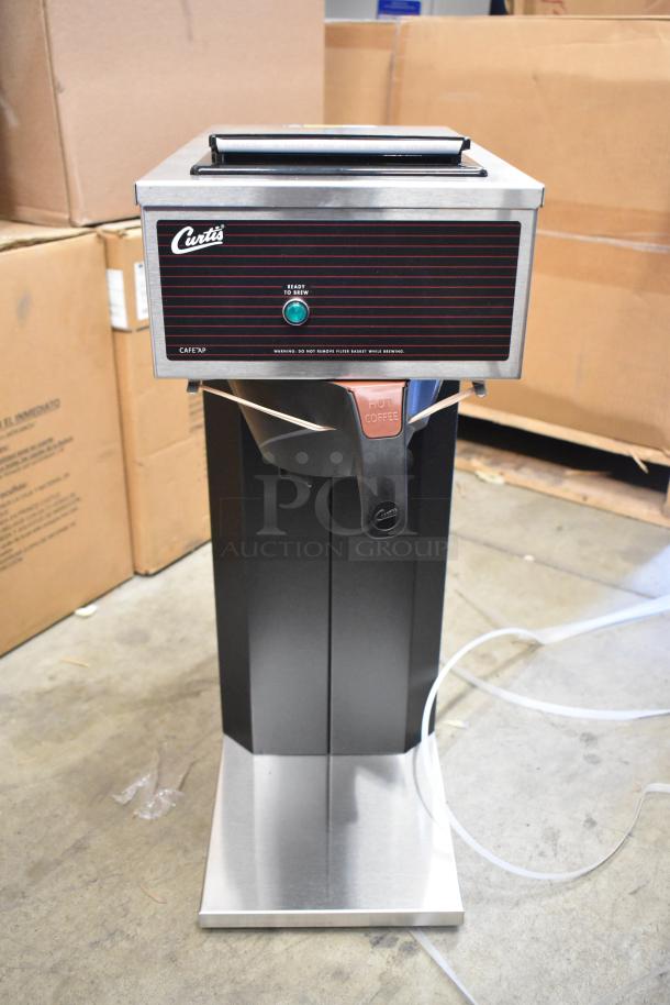 Brand new Curtis SCCAFE0AP10A000 stainless steel pourover coffee brewer, 120 volts, single phase, commercial use.