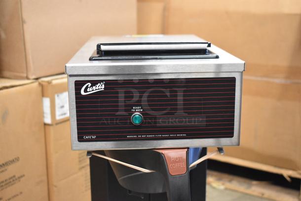 BRAND NEW Curtis SCCAFE0AP10A000 Stainless Steel Commercial Airpot Coffee Brewer, 120V, 1 Phase, ready indicator light.
