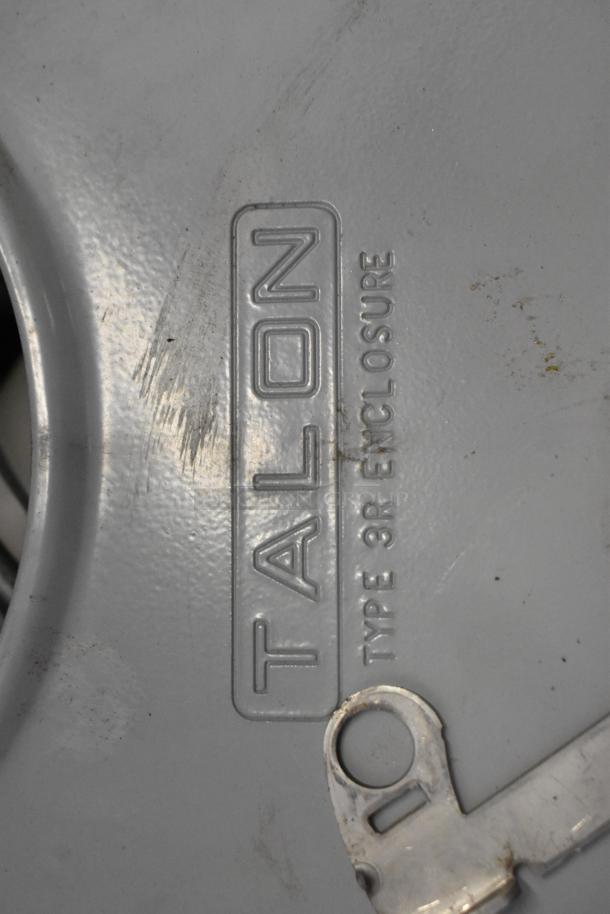 Talon Meter Socket, industrial gray with label "Talon Type 3R Enclosure," displaying minor surface wear.