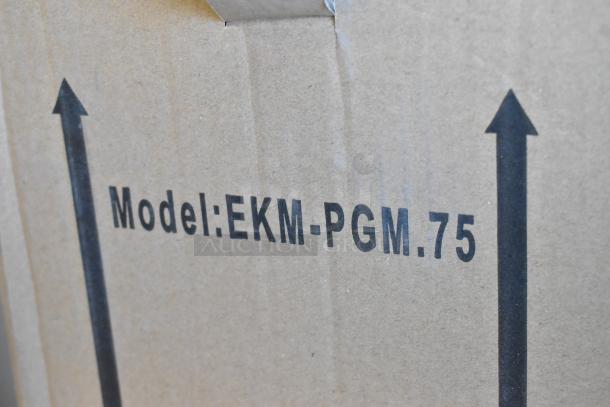 Brand new EKM Metering EKM-PGM.75 electric meter in box, showing model label.