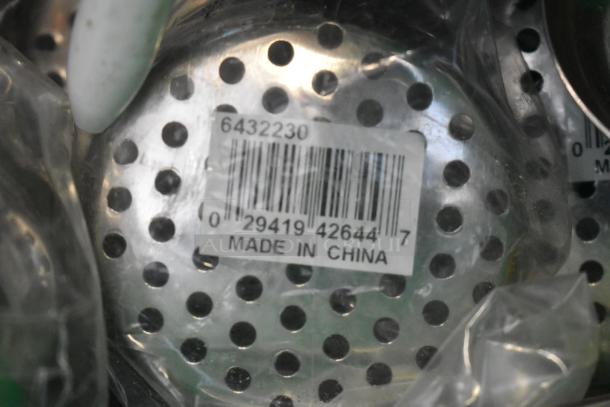 Two poly bins with various items, including wires, legs, router, tape dispenser, timer; barcode and "Made in China" tag shown.