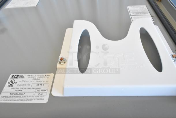 Brand new Power Assemblies gray metal box, SCE model, enclosed type 3R, 12, 4. UL listed, industrial control panel.