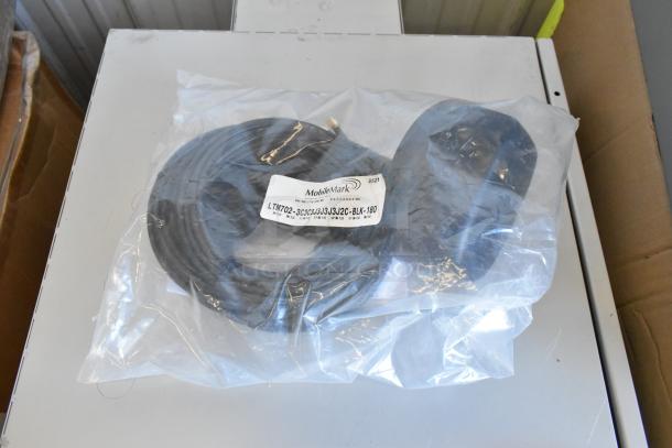 8 brand new Mobile Mark LTM702 antennas in plastic packaging, labeled LTM702-3C3C3J3J3J3J2C-BLK-180.