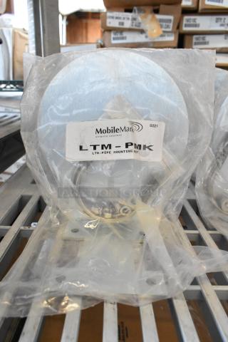 MobileMark LTM-PMK Heavy-Duty Mounting Bracket, brand new in packaging, labeled "LTM-Pipe Mounting Kit."