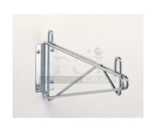 Box of 8 Metro 1WD18C chrome 18" wall mount shelf supports, new condition.