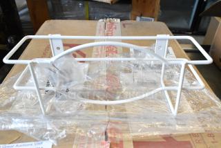 Brand new Winware WHW-10 glove box holder, white metal, mounted on cardboard packaging, in original condition.