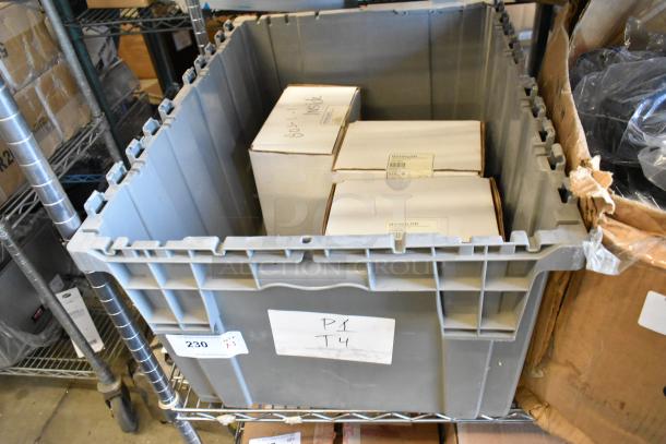 Three brand new Avigilon 2.0C-H5A-D1-IR Cameras in original boxes, labeled for auction.