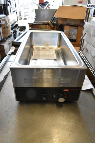 Brand new Hatco HW-43 stainless steel countertop food warmer, 120 volts, 1 phase, pristine condition with manual.
