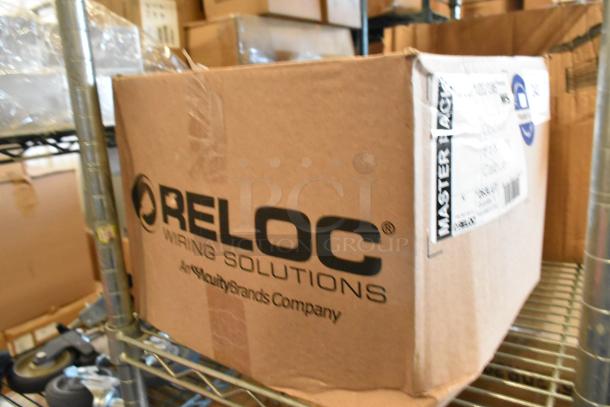 Brand new Reloc OFC 277 12/2G 13 M5 OnePass fixture cable in box. Clear labeling. Ideal for wiring solutions.