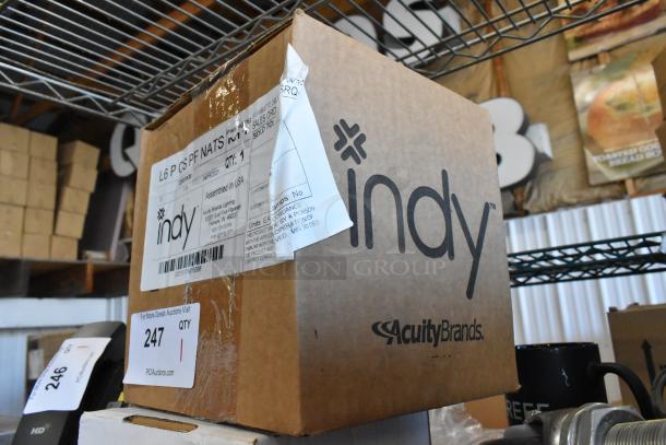 New Indy L6 P CS NATS by Acuity Brands in box. Features labels with model details, made in USA. Perfect condition.