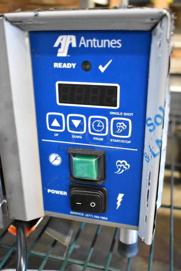 Antunes stainless steel commercial countertop steamer with digital display and control buttons, in good used condition.