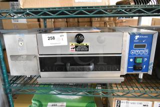 Antunes stainless steel commercial countertop steamer, features digital controls, caution label, used condition.