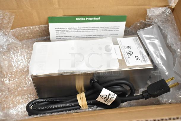 BRAND NEW Fast Z080120HFC Digital Timer in box, with caution label, power cord, and packaging materials visible.