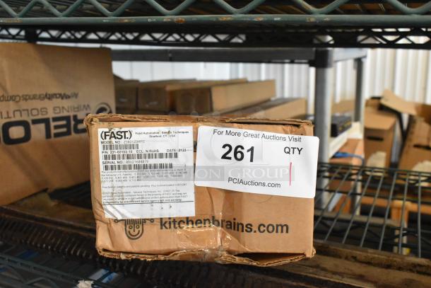 BRAND NEW Fast Z080120HFC Digital Timer box on shelf, model and serial number visible.