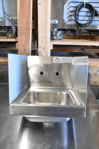 BRAND NEW IN BOX! Advance Tabco 7-PS-56 Stainless Steel Single Bay Wall Mount Sink. - Item #1207932