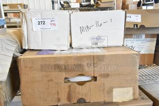 Three brand new boxed items including an Avigilon camera, model 2.0C-H4A-D1-IR. Auctions label reads "ITEM 272 QTY x3".
