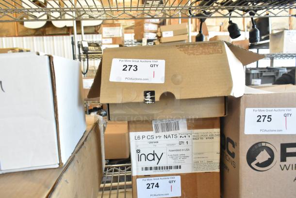 Box of Verizon T41S IP Desk Phone, new and unopened, with PCI Auctions label visible, lot number 273.