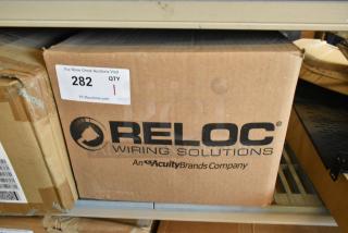Brand new Reloc Fixture Cable in original box. Box labeled "Reloc Wiring Solutions, An Acuity Brands Company." Quantity: 1.