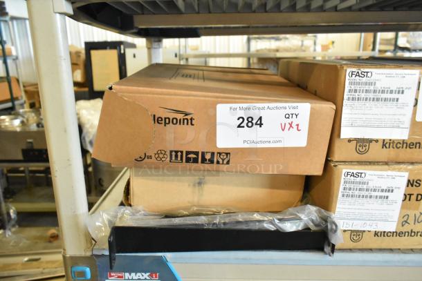 Cradlepoint AER Series Router in original box with auction tag, includes Uline S-23387 Vertical Label Holder. New condition.