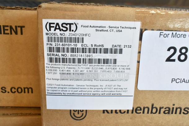 Brand new Fast Z040120HFC Timer in box, Model: Z040120HFC. P/N: 231-60101-10. ECL: S RoHS. Serial No: 0BR21813003.