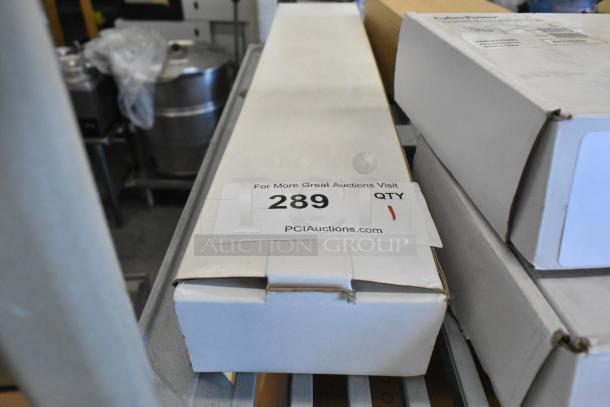 Brand new Tripp Lite N252-024 Cat6 Patch Panel, 24 Port, in unopened box. Auction label reads "289 QTY 1" from PCIAuctions.com.