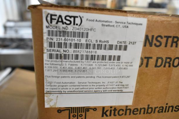 Brand new Fast Z040120HFC timer, model number visible on box, includes manufacturer details and patent info.