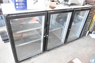 Beverage Air BB72G Metal Commercial 3 Door Back Bar Cooler Merchandiser. 115 Volts, 1 Phase. - Item #1207997