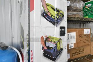 BRAND NEW Cyclic Double 2 in 1 Bike Trailer & Stroller in original box, assembly in 5 minutes, green and black color.