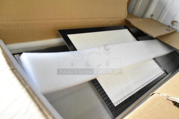 Brand new G3355-LYBJJBD830IN19UKVV0 unit in open cardboard box, partially visible with protective foam, implying mint condition.