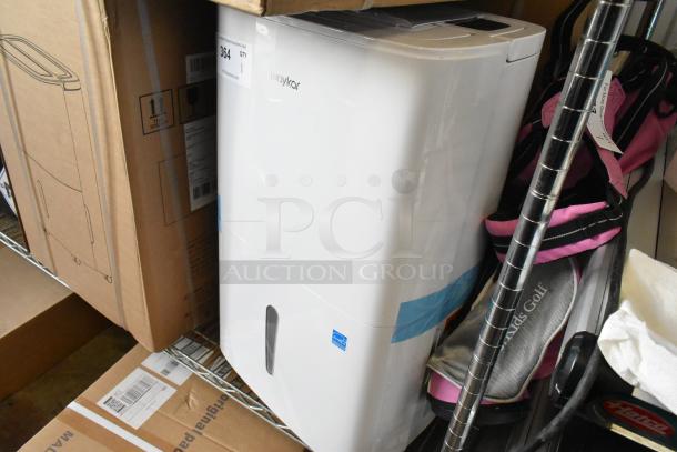 BRAND NEW Waykar YDZ-150 Dehumidifier, white, pristine condition, visible label with model details on side.