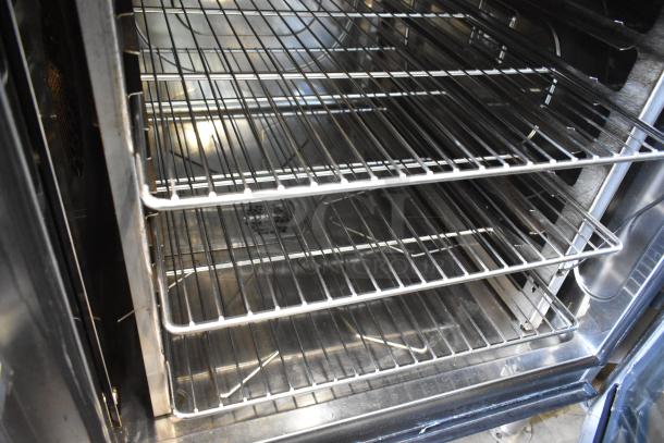 Convotherm OGB-6.20 stainless steel commercial combi convection oven, natural gas, 68,200 BTU, interior racks shown.