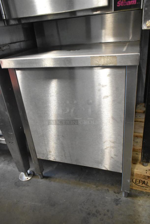 Groen HyPer Steam stainless steel 2 deck steam cabinet, commercial grade, visibly used with surface marks, durable construction.