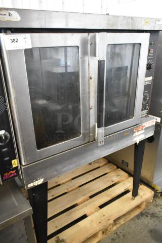 Hobart HGC5-10 Stainless Steel Commercial Full Size Convection Oven w/ View Through Doors, Metal Oven Racks and Thermostatic Controls on Metal Legs. - Item #1208069