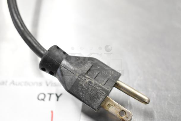 2016 Hobart HTi commercial scale power cord, 120/208-240V, 1 phase, shown with plug detail.