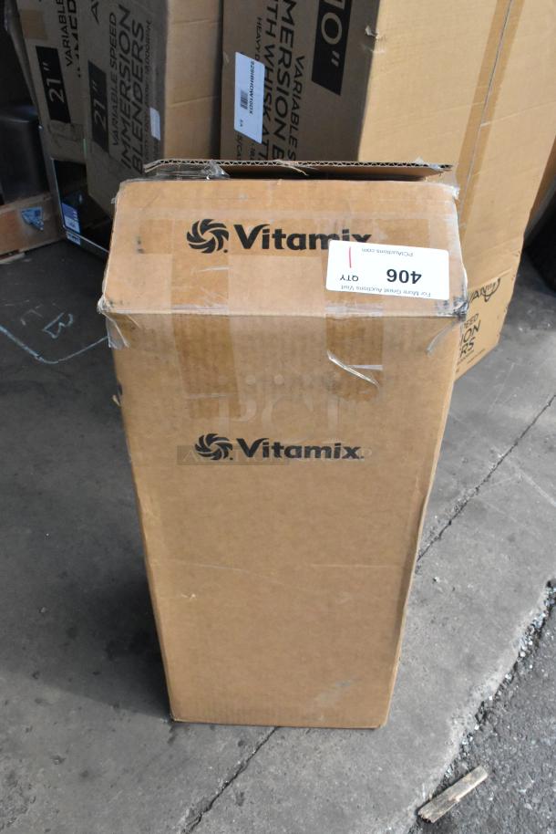 Brand new Vita-Mix VM0805B Mix'n Mixer in original packaging, model details on box, 115 volts, single head, pre-programmed.