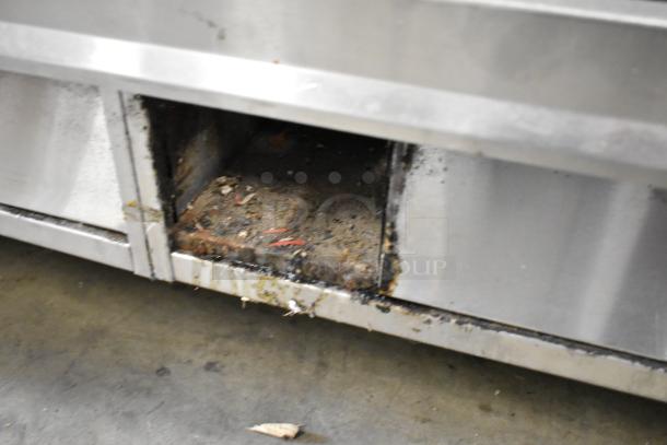 Lang Star 172T stainless steel electric griddle, visible wear with grease buildup, 208-240 volts, 1/3 phase.
