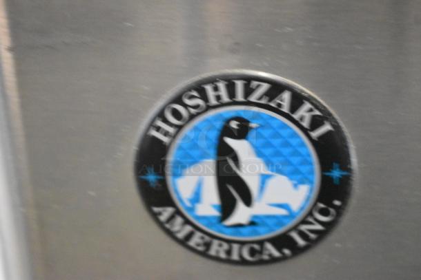 Hoshizaki DCM-270BAH ice maker and water dispenser, stainless steel, 8.8 lb storage, 115 volts, logo visible.