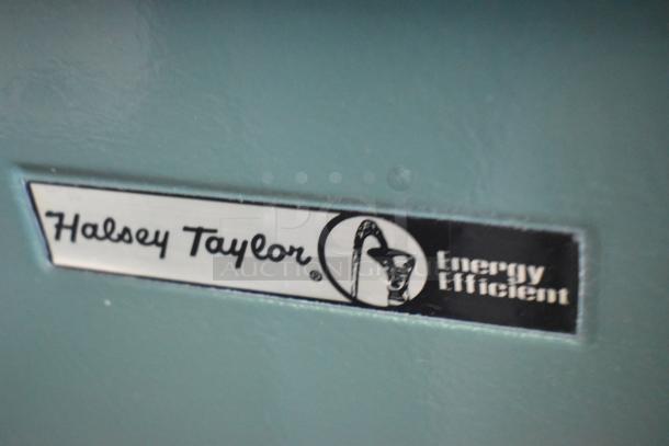 Halsey Taylor Metal Commercial Floor Water Fountain with "Energy Efficient" label. 115 Volts, 1 Phase.