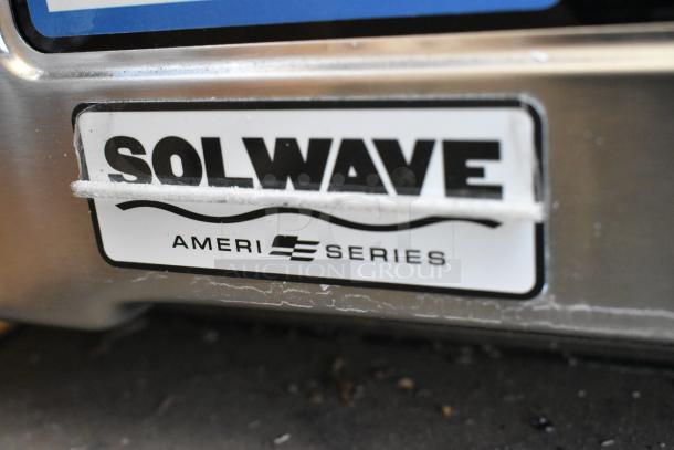 Brand new Solwave SWA21T stainless steel microwave with push button controls; Ameri-Series label; 208/240V, 1 phase.