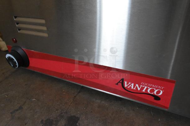 Avantco 177FW200D dual well food warmer, new with minor scratches, thermostatic controls, 120V, countertop design.