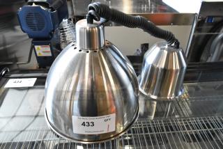 Brand new Hanson Brass 800-RET-SS-120 heat lamp, retractable cord, stainless steel, ceiling mount, 120V, scratch and dent.