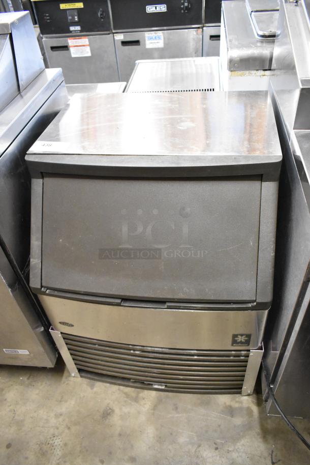 Manitowoc QY0214A stainless steel undercounter ice machine, 115V, 1 phase, self-contained, commercial use, good condition.