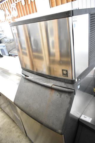 Manitowoc QY0454A Stainless Steel Commercial Ice Head on Commercial Ice Bin.115 Volts, 1 Phase. - Item #1208158