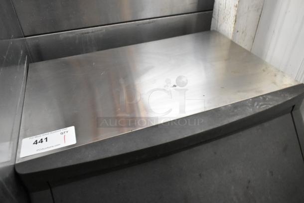 Manitowoc QY0214A ice machine, stainless steel, 115 volts, 1 phase, self-contained, commercial use, good condition.