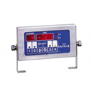 Brand new Prince Castle 740-T4 timer with alarm, 4 channels, in box, stainless steel, digital display, model Merlin II.