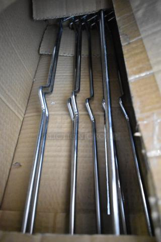 Brand new G11-032 C5 wire slides in box, set of two, chrome finish, unused condition, visible in packaging.