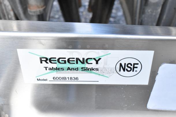 BRAND NEW Regency 600IB1836 18"x36" underbar ice bin without legs, 119 lb capacity, minor cosmetic scratches, NSF certified.