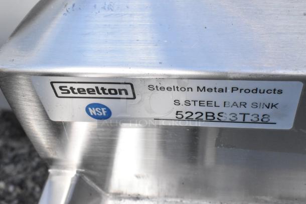 BRAND NEW Steelton 522BS3T38 3 Bowl Underbar Sink, 18 Gauge, 38" x 18 3/4", Steel construction, NSF certified.