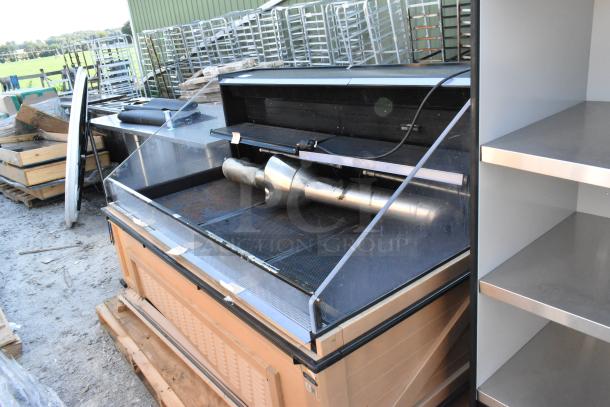 Killion Metal Commercial Open Grab N Go Merchandiser, 208/230 Volts, 1 Phase; shown outdoors, metal construction, intact condition.