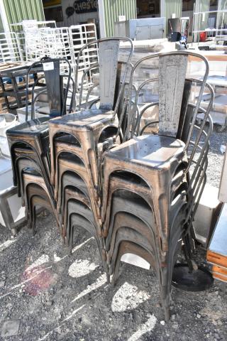 19 BRAND NEW SCRATCH AND DENT! Metal Tolix Style Chair. 19 Times Your Bid! - Item #1208206
